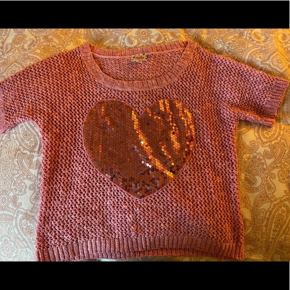 Justice Knitted Short-Sleeved Sweater